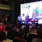 Suasana jumpa pers peluncuran Garuda Indonesia Online Travel Fair 2018 di Jakarta. Travel fair ini digelar mulai 24-30 Agustus 2018. (Liputan6.com/ Ahmad Ibo)