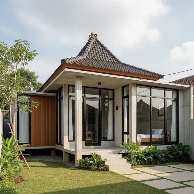 9 Model Rumah Sederhana tapi Mewah dengan Atap Limasan Modern, Perpaduan Elegan