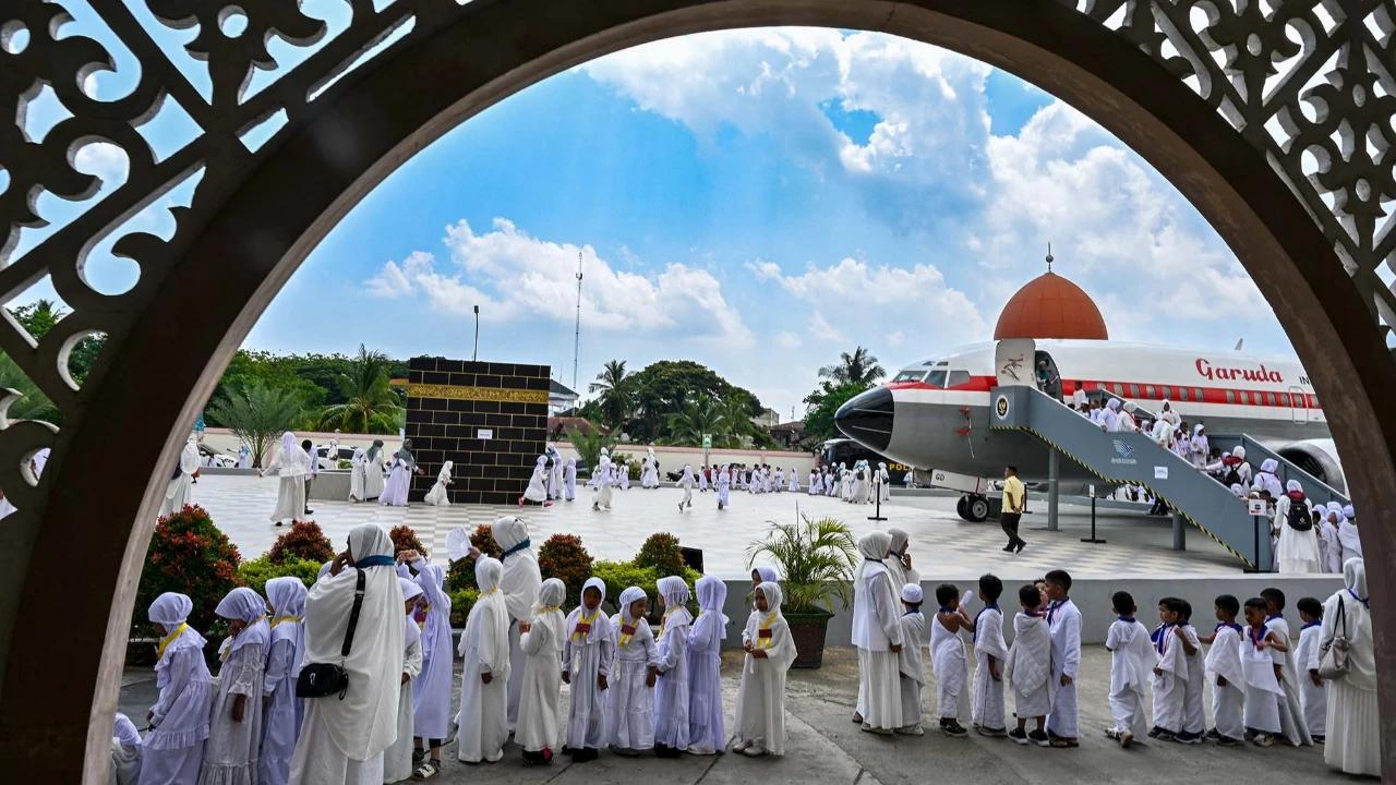 FOTO: Antusias Siswa TK Ikuti Manasik Haji di Banda Aceh