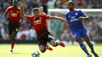 Manchester United menjamu Cardiff City di Old Trafford pada laga pekan ke-38 Premier League, Minggu (12/5/2019). (Martin Rickett/PA via AP)