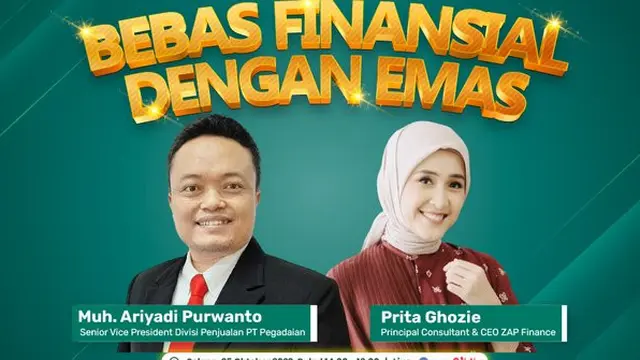 Webinar Pegadaian dengan Tema 'Bebas Finansial dengan Emas'