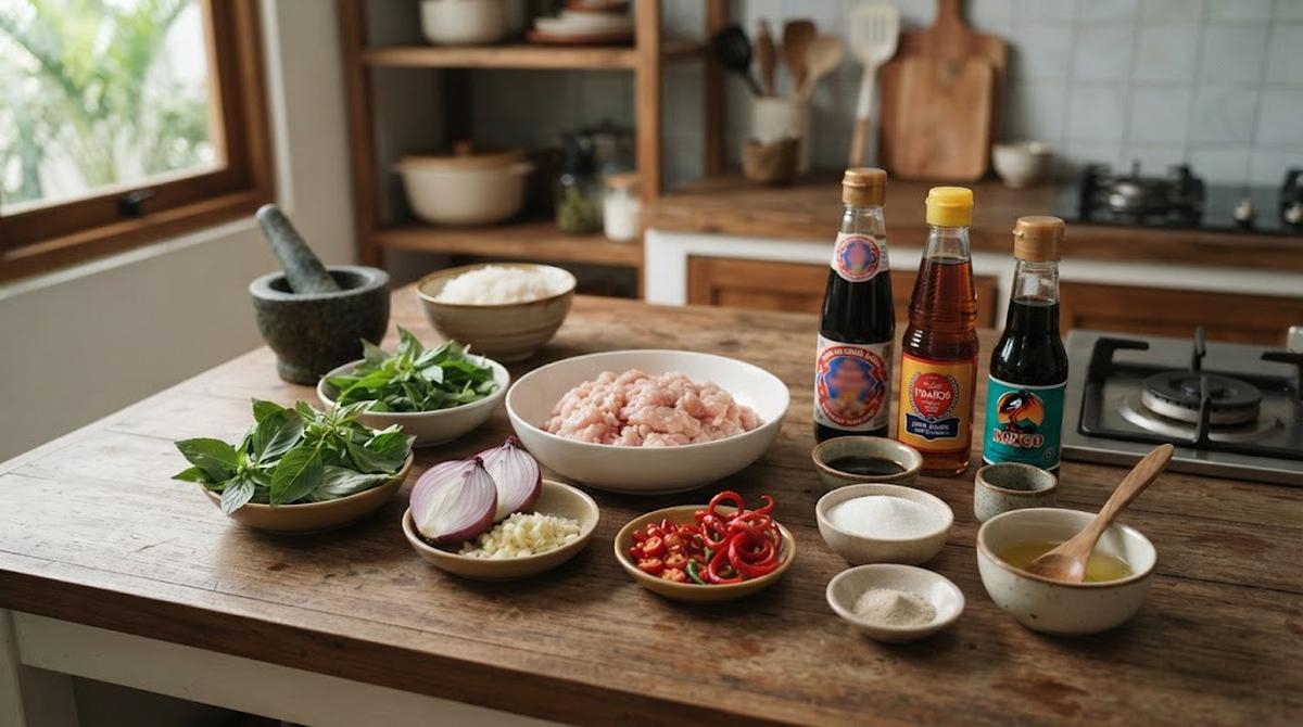 Bahan-Bahan Thai Basil Chicken