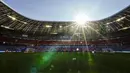 Pemain Prancis saat mengikuti sesi latihan jelang hadapi Spanyol pada laga semifinal Euro 2024 di Munich, Jerman, Senin (8/7/2024). (AP Photo/Hassan Ammar)