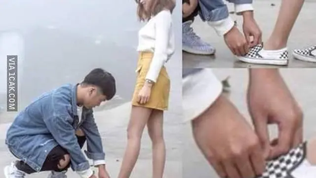 6 Potret Orang Menali Sepatu Ini Kelewat Unik, Bikin Geleng Kepala