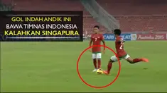 Andik Vermansah pernah cetak gol indah dari jarak 30 meter saat Indonesia meghadapi Singapura di Piala AFF 2012