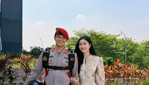Febby Rastanty Dampingi Suami Rayakan HUT ke-80 Polri, Tenteng Tas Rp 35 Jutaan
