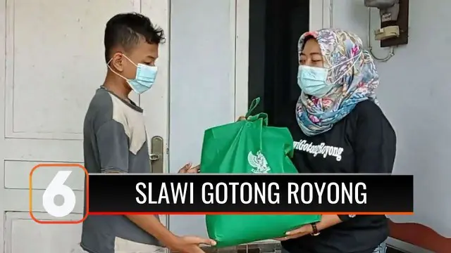 Prihatin banyak warga yang menjalani isolasi mandiri dan pekerja sektor informal yang terdampak pandemi, gerakan Slawi Gotong Royong di Tegal ajak masyarakat galang dana dan bagikan sembako.