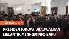 Presiden Joko Widodo pagi ini dijadwalkan akan melantik Menteri Komunikasi dan Informatika yang baru. Selain Menkominfo, Presiden dikabarkan juga bakal melantik empat wakil menteri, Kabinet Indonesia Maju.