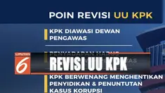 Sejumlah poin dalam revisi Undang-Undang KPK yang menuai polemik diantaranya, KPK diawasi oleh dewan pengawas yang berjumlah lima orang.