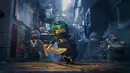 Sebuah adegan dari karakter-karakter dari film The Lego Ninjago Movie. Cerita ini akan berfokus pada salah satu karakter utama franchise Ninjago, Lloyd Garmadon, saat ia mencoba untuk menerima kebenaran tentang ayahnya. (Warner Bros. Pictures via AP)