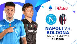 Nonton Live Streaming Napoli vs Bologna di Serie A 2025/26, Tayang di Vidio
