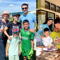 Pemeran Titi Kamal dan keluarganya sedang menikmati liburan di Thailand. Selain mendampingi putra sulungnya, Juna ikut turnamen sepak bola, pasangan ini memanfaatkan sekaligus liburan. [Foto; Instagram/titi_kamall]