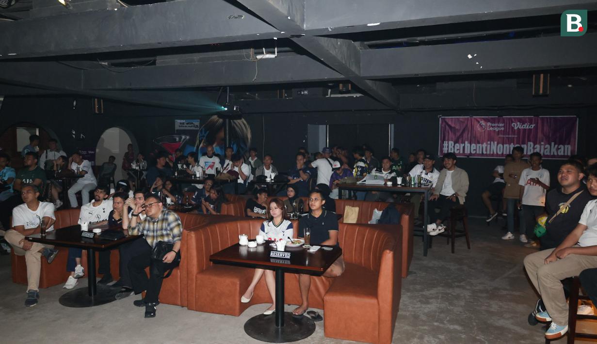 Lokasi nonton bareng Roaring Night Liga Inggris 2023/2024 antara Tottenham Hotspur kontra Arsenal di Treehaus Kemang, Minggu (28/4/2024) malam WIB yang digelar komunitas penggemar Tottenham Hotspur, IndoSpurs Jakarta. (Bola.com/Abdul Aziz)