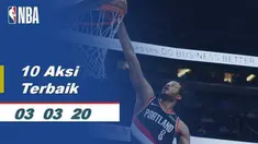 Berita Video 10 Aksi Terbaik NBA 3 Maret 2020