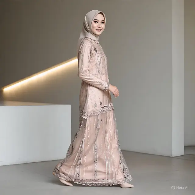 Gamis Tiga Layer: Dimensi Stylish