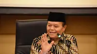 HNW, selaku narasumber acara diskusi dalam rangka Press Gathering Pimpinan MPR bekerjasama dengan Koordinatoriat Wartawan Parlemen di Ballroom Crowne Plaza