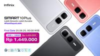Potret HP Infinix Smart 10 Plus, HP Rp 1 jutaan terbaru yang hadir dengan dukungan AI hingga sertifikat anti debu dan air, IP64 (Foto: Infinix).