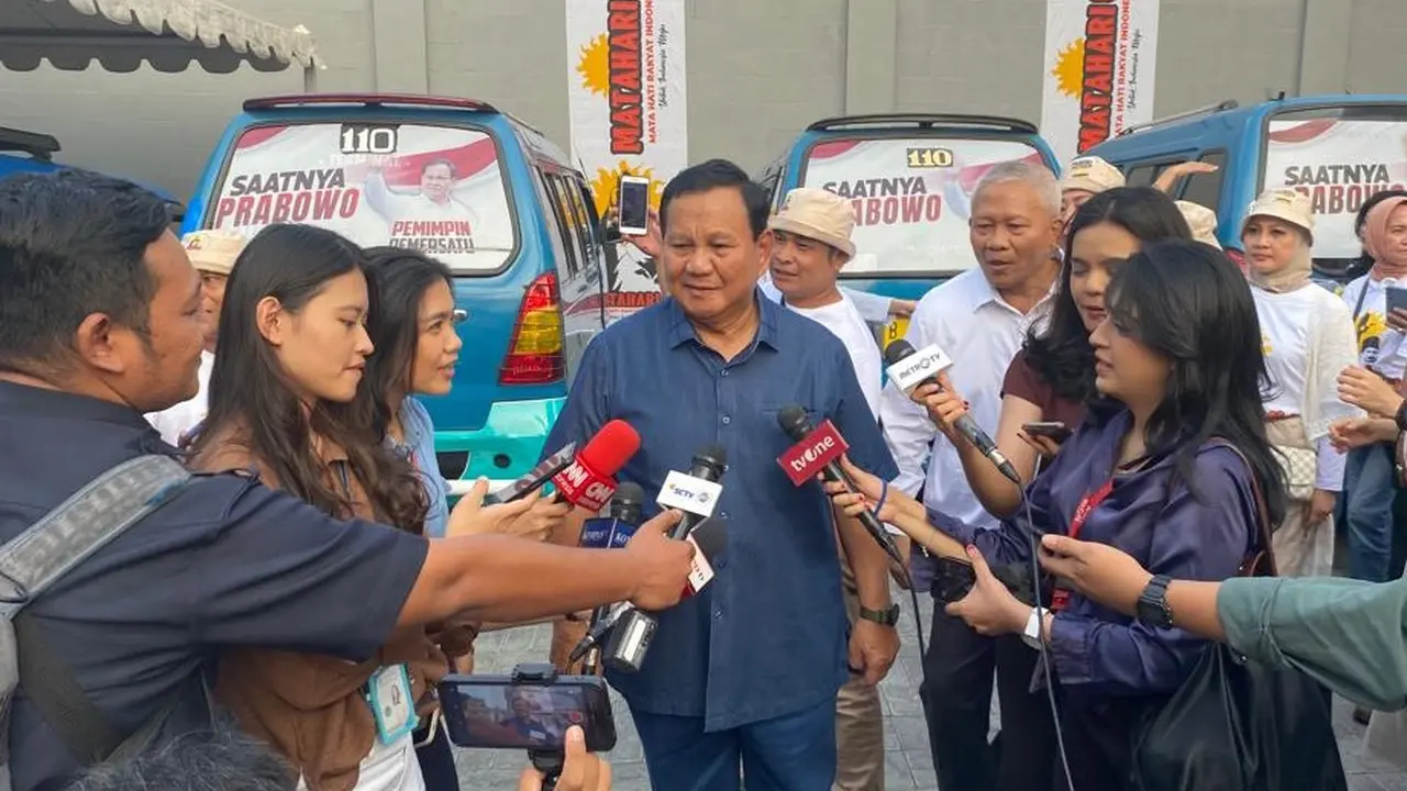 Capres Prabowo Subianto saat hadir di acara Matahari 08