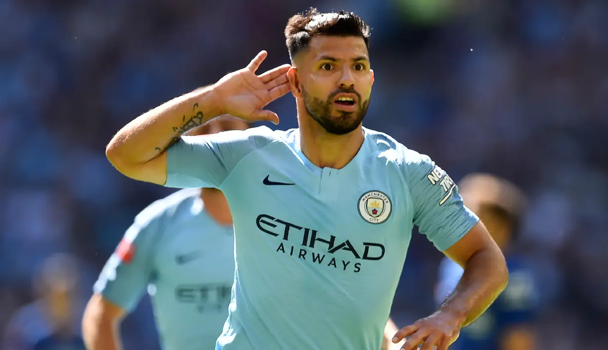 3. Sergio Aguero (Manchester City) - 6 Gol. (AFP/Glyn Kirk)