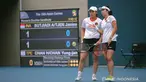 Perjuangan ganda putri Indonesia, Aldila Sutjiadi/Janice Tjen terhenti di semifinal cabor tenis Asian Games 2022 setelah ditaklukkan pasangan Chinese Taipei, Chan Hao Ching/Chan Yung Jan dengan dua set langsung 2-6, 2-6 dalam laga yang digelar di Hangzhou Olympic Centre Tennis, China, Kamis (28/9/2023) siang WIB. Dengan hasil ini, Aldila Sutjiadi/Janice Tjen dipastikan merebut medali perunggu. (NOC Indonesia/Hendri K Rahman)