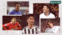 Park Ji-sung, Shinji Okazaki, Son Heung-min, Harry Kewell dan Ki Sung-yueng. (Bola.com/Dody Iryawan)