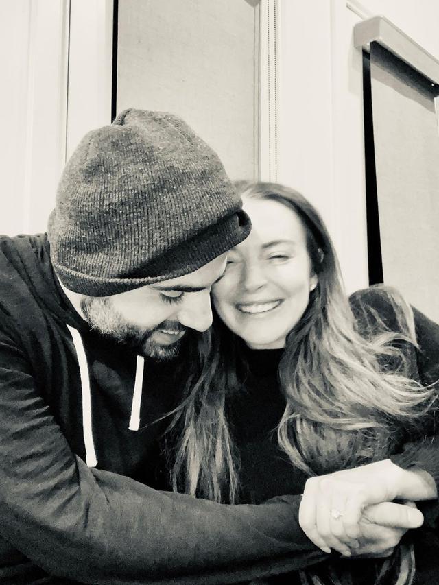 Lindsay Lohan dan  Bader Shammas. (Instagram/ lindsaylohan)
