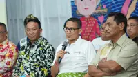 Sandiaga Uno saat menghadiri acara Kelana Nusantara di Belitung Timur, Sabtu (2/9/2023)