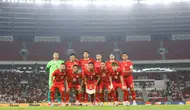 Timnas Indonesia dalam duel melawan Mozambik di FIFA Matchday di Stadion Utama Gelora Bung Karno, Jakarta, Selasa (9/6/2026). (Bola.com/Bagaskara Lazuardi)