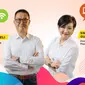 Direktur Utama Adira Finance Hafid Hadeli dan Direktur SDM & Marketing Adira Finance Swandajani Gunadi.