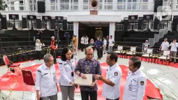 KPU akan menggelar debat perdana Capres/Cawapres Pemilu 2024 pada Selasa (12/12/2023). (Liputan6.com/Angga Yuniar)