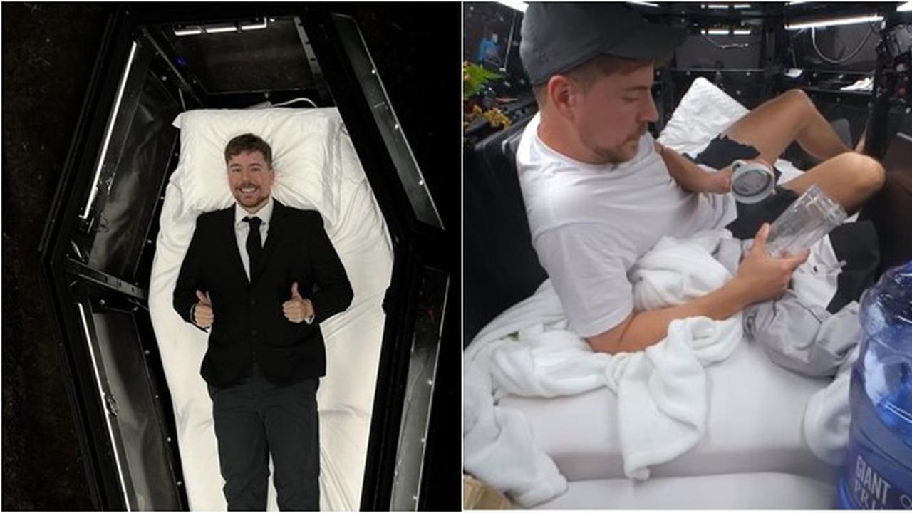 10 Potret MrBeast Dikubur Hidup-Hidup Selama 7 Hari, Sempat Putus Asa