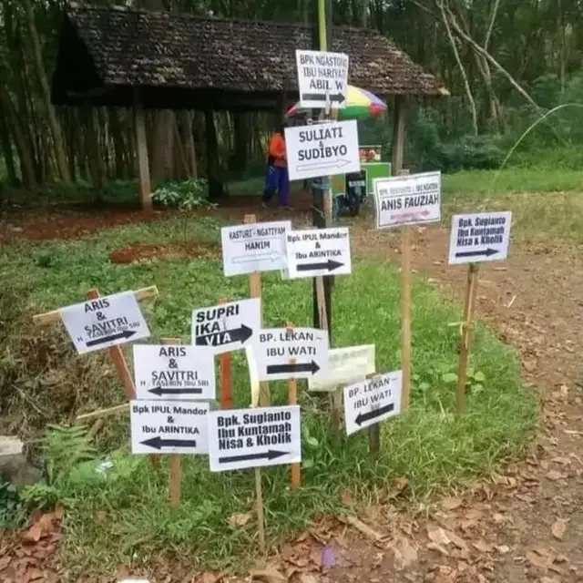 6 Potret Petunjuk Jalan Nikahan Nyeleneh Ini Bikin Tamu Undangan Bingung
