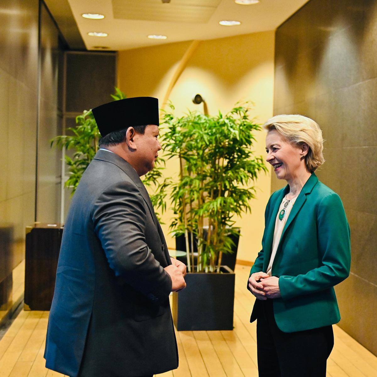 Prabowo Bertemu Presiden Komisi Eropa