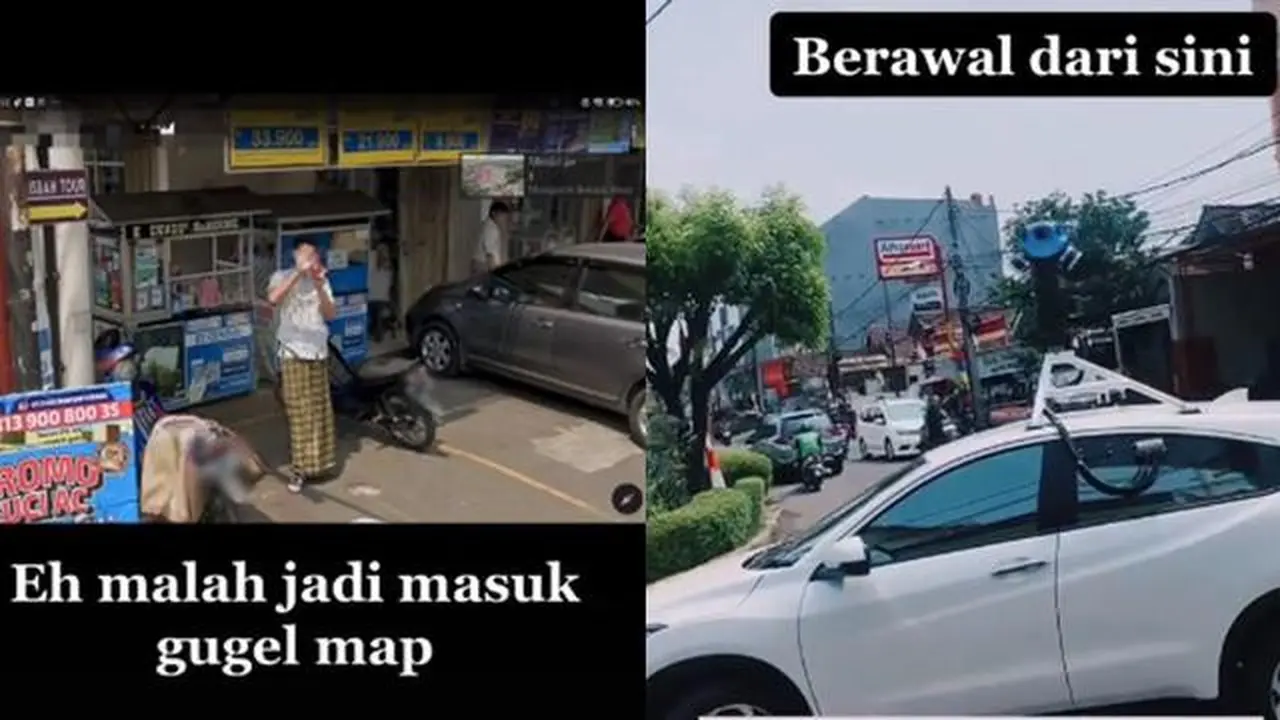 Pria berasa jadi seleb Google Street View (TikTok/@gojs091)