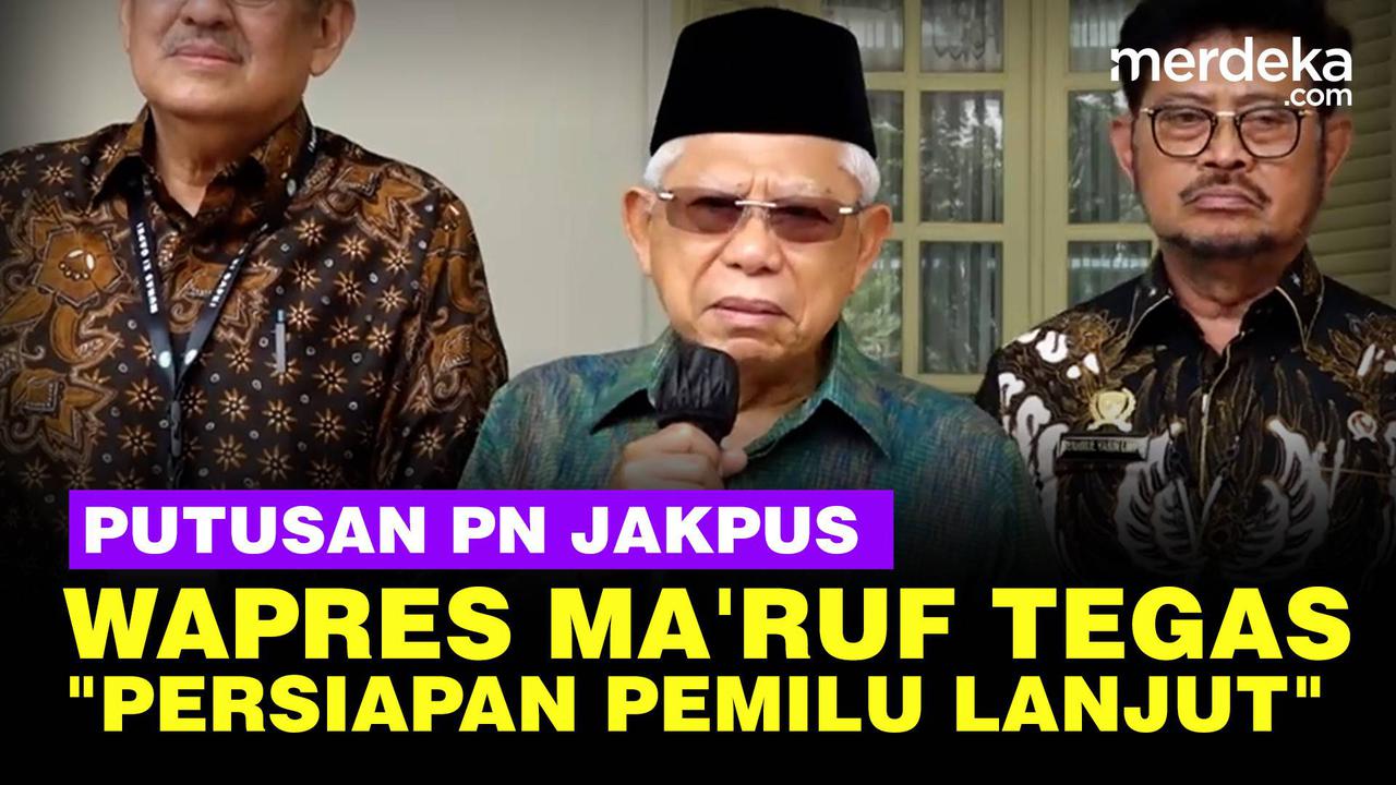 VIDEO: Wapres Maruf soal Putusan PN Jakpus "Persiapan Pemilu Tentu Berlanjut"