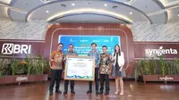 Penandatanganan Memorandum of Understanding (MoU) antara Director of Institutional and Wholesale Business BRI Agus Noorsanto dengan President Director PT Syngenta Indonesia Kazim Hasnain di Jakarta, 13 September 2022.