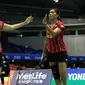 Ganda putri Indonesia Greysia Polii/Nitya Krishinda Maheswari lolos ke babak kedua Japan Open Super Series 2015 di Tokyo, Jepang, Rabu (9/9/2015). (Liputan6.com/Humas PP PBSI)