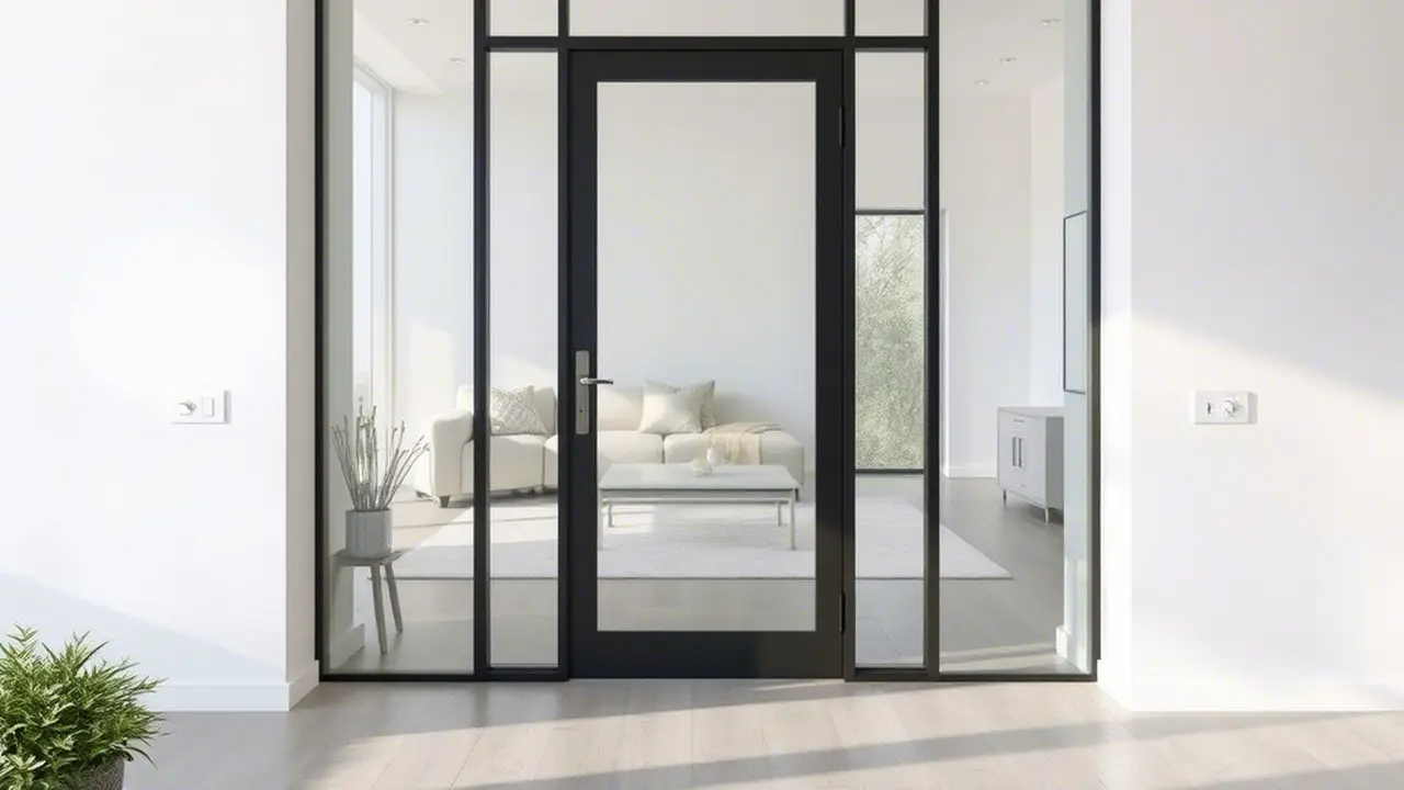 Model Pintu Depan Rumah Kaca: Pintu Transparan Minimalis tanpa Frame