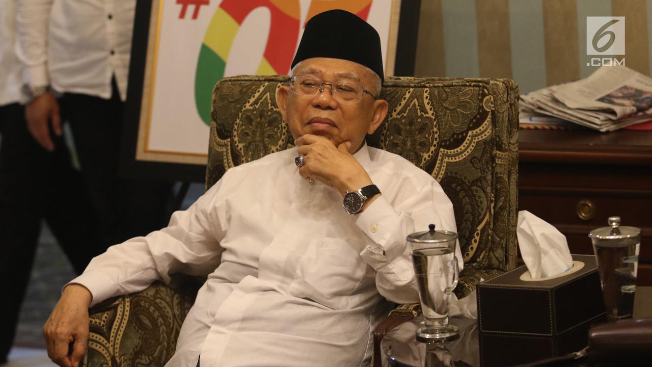 Jelang Debat, Ma'ruf Amin Terima Kunjungan Penyanyi Religi
