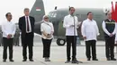 Bantuan ini dibawa oleh tiga pesawat hercules milik TNI Angkatan Udara dari Pangkalan TNI AU Halim Perdanakusuma Jakarta. (Liputan6.com/Herman Zakharia)