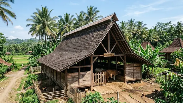 Model Atap Pelana Tinggi dengan Ventilasi Puncak