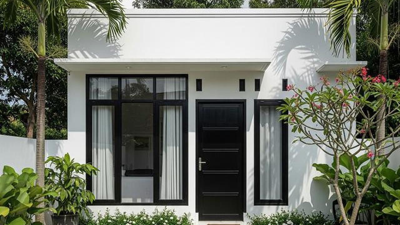 9 Desain Rumah Kecil Minimalis Kombinasi Warna Putih dan Hitam, Elegan di Lahan Terbatas