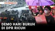 Memperingati Hari Buruh pada 01 Mei, mulai dari buruh hingga mahasiswa menggelar aksi unjuk rasa di DPR Jakarta. Namun demo berakhir ricuh, bentrok antara pengunjuk rasa dan polisi.