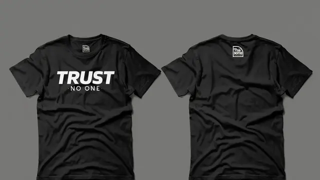 Desain Kaos Hitam Polos Depan Belakang
