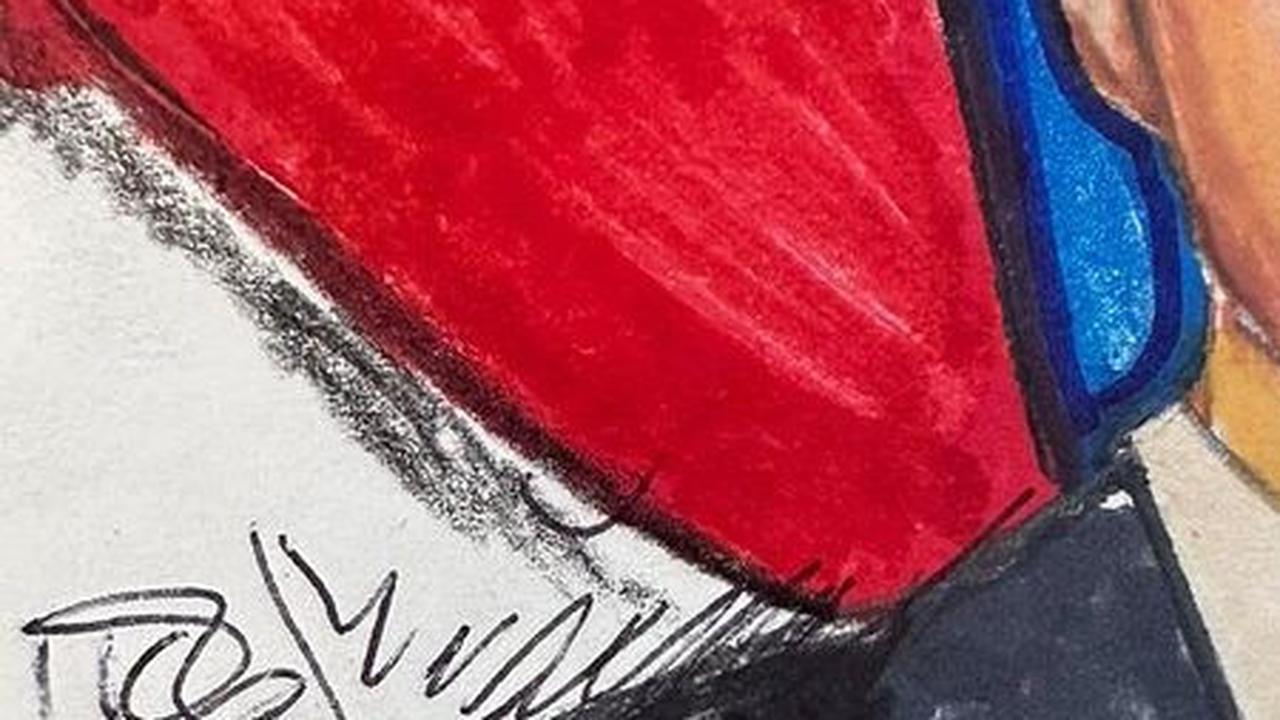 Tampak begitu bangga, Vino melalui akun Instagram pribadi membagikan detail tanda tangan Presiden Jokowi. Jika dilihat lekat lukisan Jizzy memang bagus, wajah ayah Gibran Rakabuming itu terlihat jelas dan mirip.<br>