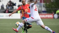 Gelandang Santi Cazorla memperkuat Timnas Spanyol melawan Kepulauan Faroe pada kualifikasi Piala Eropa 2020. (AFP/Javier Soriano)