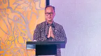 Menteri Perindustrian (Menperin) Agus Gumiwang Kartasasmita memberikan paparan pada acara CEO Forum Gabungan Produsen Makanan dan Minuman Indonesia (GAPMMI), di Jakarta. (Dok Kemenperin)