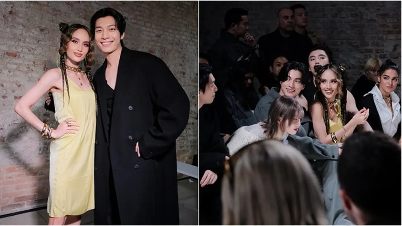 7 Potret Cinta Laura di Milan Fashion Week 2025, Memesona Bareng Seleb Internasional