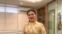 Vicky Shu di acara  Afternoon Gathering di Bina Bangsa (BBS) Oriental Cultural Center, yang berlokasi di Kebon Jeruk, Jakarta Barat, pada Jumat (11/8/2023).