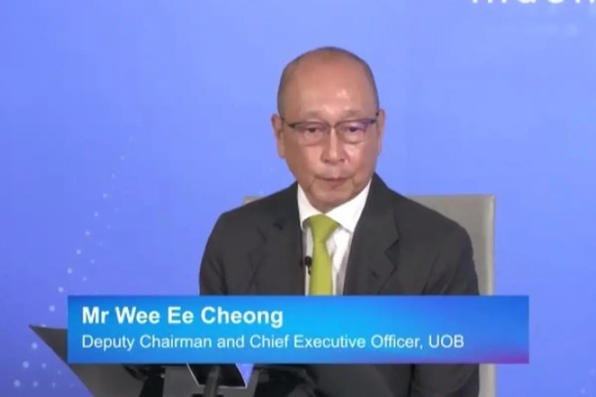 CEO UOB Wee Ee Cheong dalam konferensi pers akuisisi bisnis Citibank di empat negara.